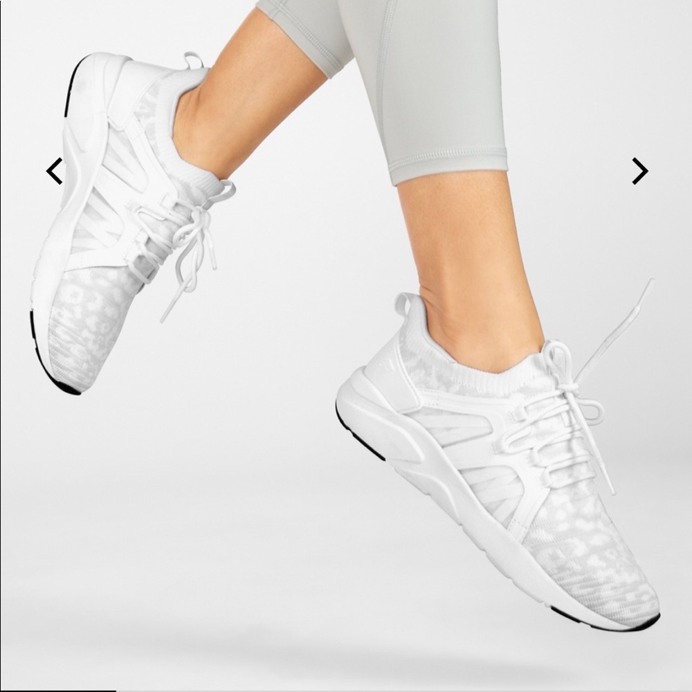 Fabletics Cahuenga Performance Knit White Sneakers